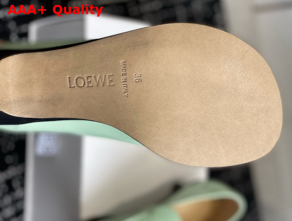 Loewe Campo Loafer in Light Green Calfskin Replica