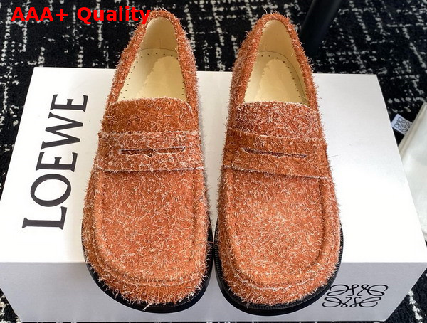 Loewe Campo Loafer in Tan Brushed Suede Replica