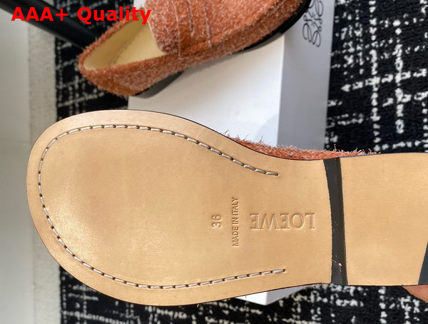 Loewe Campo Loafer in Tan Brushed Suede Replica