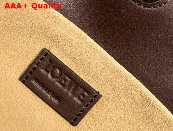 Loewe Cats Medium Flamenco Clutch in Chocolate Nappa Calfskin Replica
