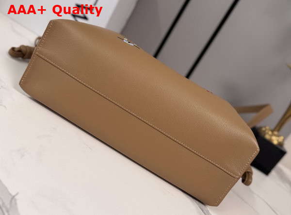 Loewe Cats Medium Flamenco Clutch in Mocha Nappa Calfskin Replica