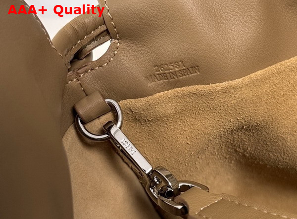 Loewe Cats Medium Flamenco Clutch in Mocha Nappa Calfskin Replica