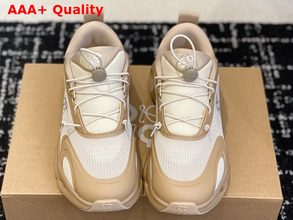 Loewe Cloudsolo Sneaker in Dark Sand and Cream Polyester Replica