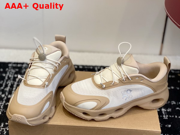 Loewe Cloudsolo Sneaker in Dark Sand and Cream Polyester Replica