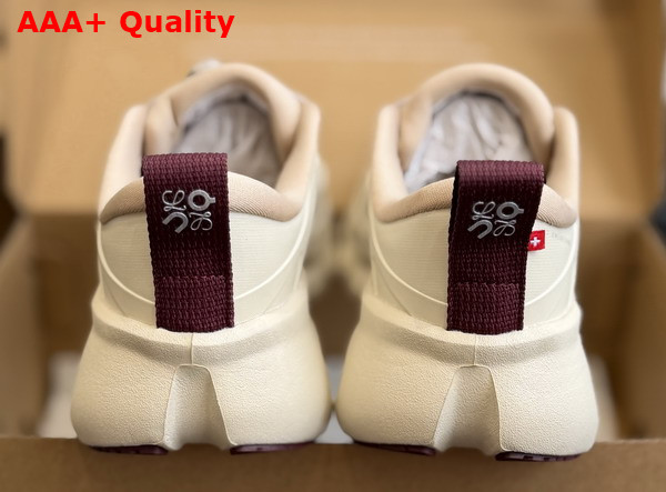Loewe Cloudsolo Sneaker in Sand and Burgundy Recycled Polyester Replica