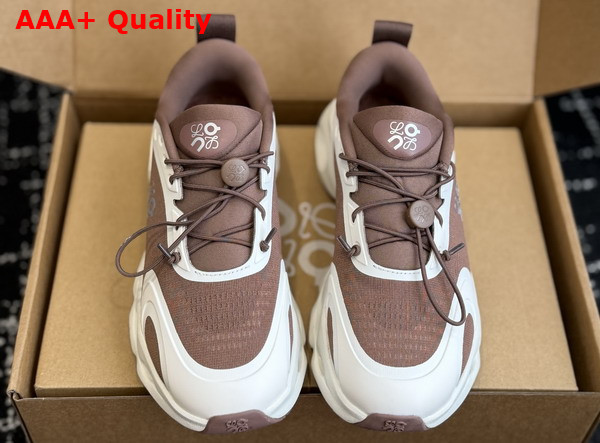 Loewe Cloudsolo Sneaker in Taupe and Eggshell Recycled Polyester Replica