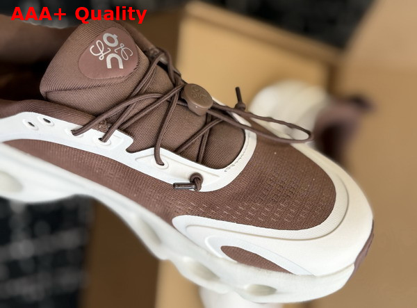 Loewe Cloudsolo Sneaker in Taupe and Eggshell Recycled Polyester Replica