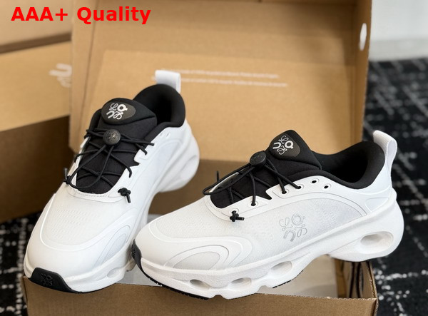 Loewe Cloudsolo Sneaker in White and Black Recycled Polyester Replica