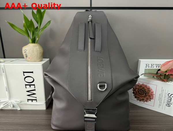 Loewe Convertible Backpack in Dark Grey Classic Calfskin Replica