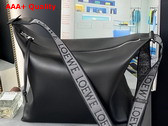 Loewe Cubi Crossbody Bag in Black Supple Smooth Calfskin and Jacquard Replica
