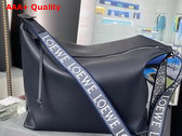 Loewe Cubi Crossbody Bag in Deep Navy Supple Smooth Calfskin and Jacquard Replica