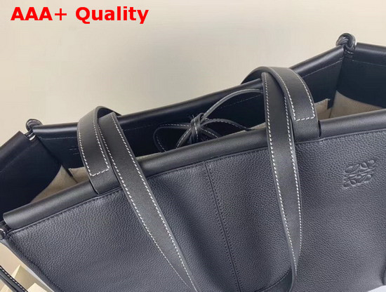 Loewe Cushion Tote in Black Soft Grained Calf Replica