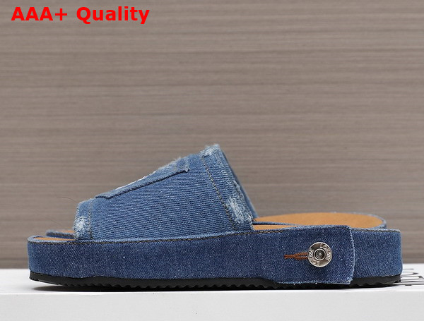 Loewe Deconstructed Slide in Washed Denim Replica