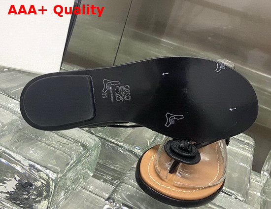 Loewe Disc Sandal in Black Calfskin Replica