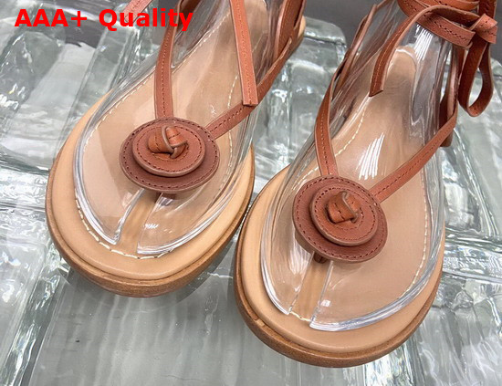 Loewe Disc Sandal in Brown Calfskin Replica