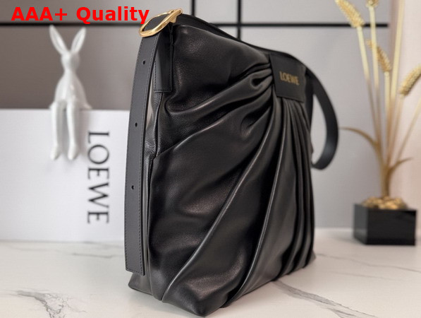 Loewe Draped Tote in Black Mellow Nappa Lambskin Replica
