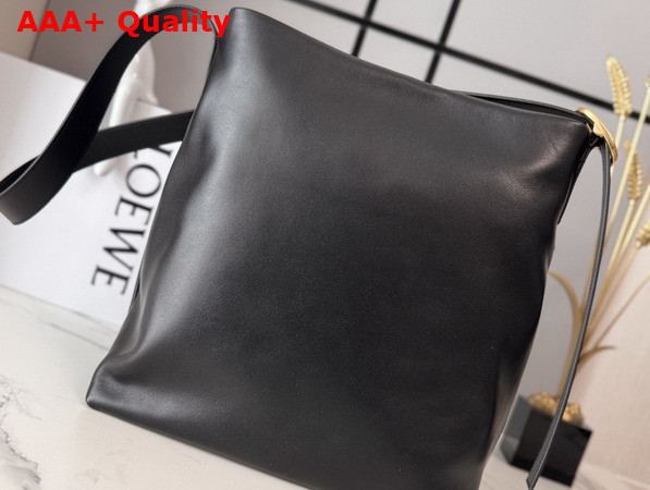 Loewe Draped Tote in Black Mellow Nappa Lambskin Replica