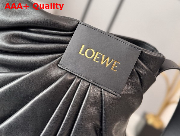 Loewe Draped Tote in Black Mellow Nappa Lambskin Replica