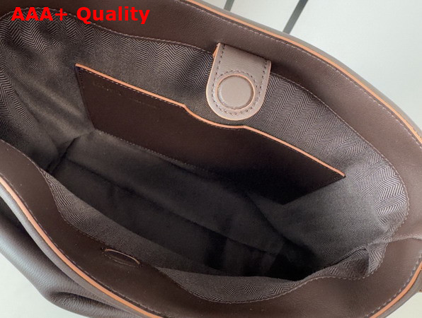 Loewe Draped Tote in Dark Chestnut Mellow Nappa Lambskin Replica