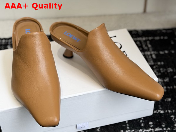 Loewe Emily Mule in Camel Lambskin Replica