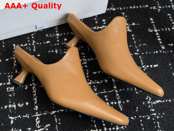 Loewe Emily Mule in Camel Lambskin Replica