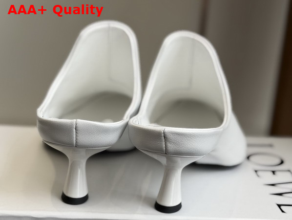 Loewe Emily Mule in Optic White Lambskin Replica