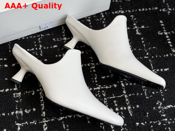 Loewe Emily Mule in Optic White Lambskin Replica