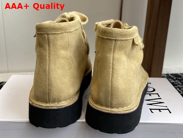 Loewe Faro Lace Up Boot in Sahara Suede Calfskin Replica