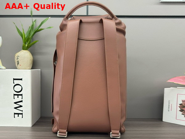 Loewe Flamenco Backpack in Shiny Supple Calfskin Brownie Replica