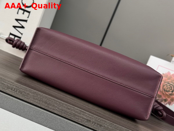 Loewe Flamenco Clutch in Dark Burgundy Nappa Calfskin Replica