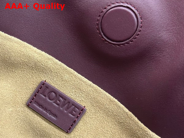 Loewe Flamenco Clutch in Dark Burgundy Nappa Calfskin Replica
