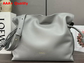 Loewe Flamenco Clutch in Pearl Grey Nappa Calfskin Replica