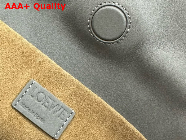 Loewe Flamenco Clutch in Pearl Grey Nappa Calfskin Replica