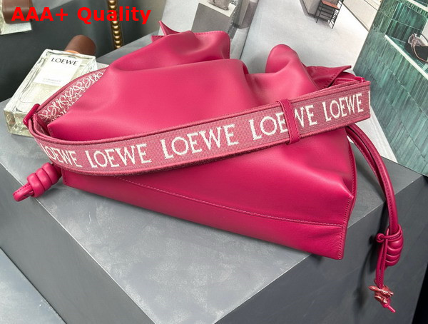 Loewe Flamenco Clutch in Ruby Red Glaze Nappa Calfskin Replica