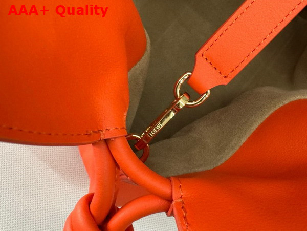 Loewe Flamenco Clutch in Vivid Orange Nappa Calfskin Replica