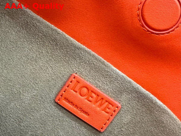 Loewe Flamenco Clutch in Vivid Orange Nappa Calfskin Replica