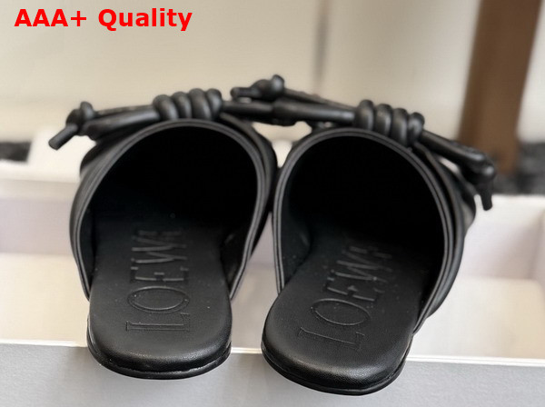 Loewe Flamenco Knot Mule in Black Lambskin Replica