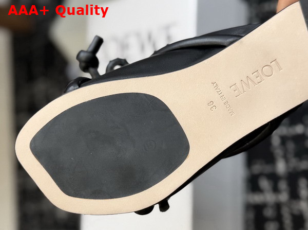 Loewe Flamenco Knot Mule in Black Lambskin Replica