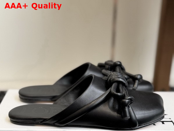 Loewe Flamenco Knot Mule in Black Lambskin Replica