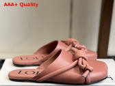 Loewe Flamenco Knot Mule in Blush Lambskin Replica