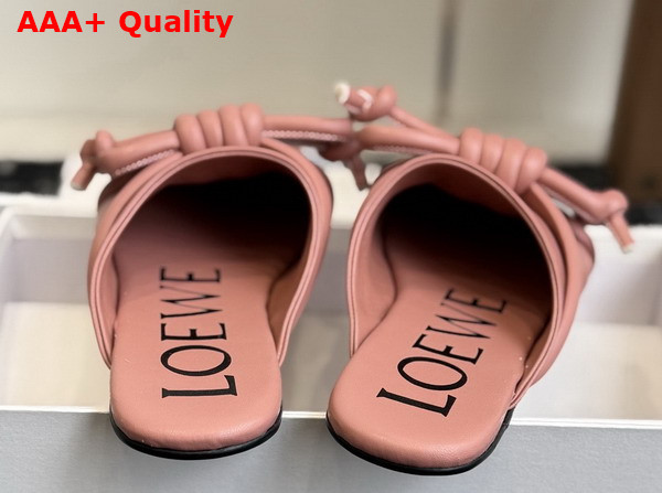 Loewe Flamenco Knot Mule in Blush Lambskin Replica
