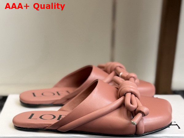 Loewe Flamenco Knot Mule in Blush Lambskin Replica