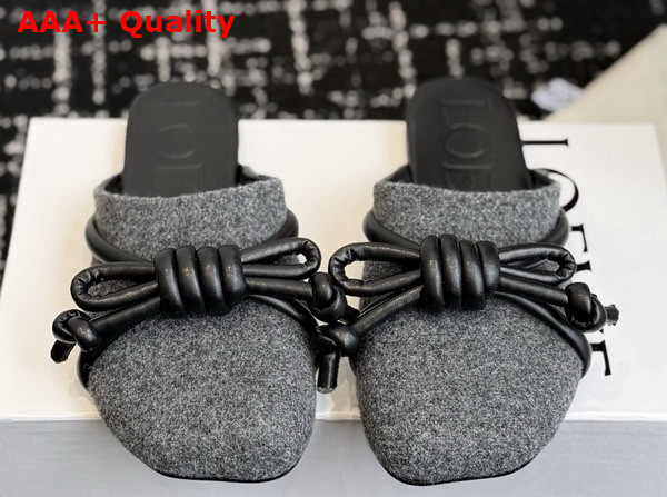 Loewe Flamenco Knot Mule in Grey Flannel Replica