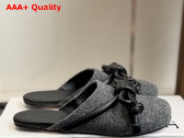 Loewe Flamenco Knot Mule in Grey Flannel Replica