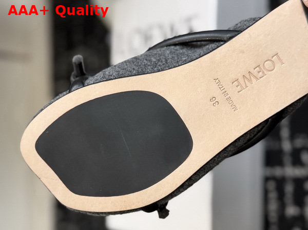 Loewe Flamenco Knot Mule in Grey Flannel Replica