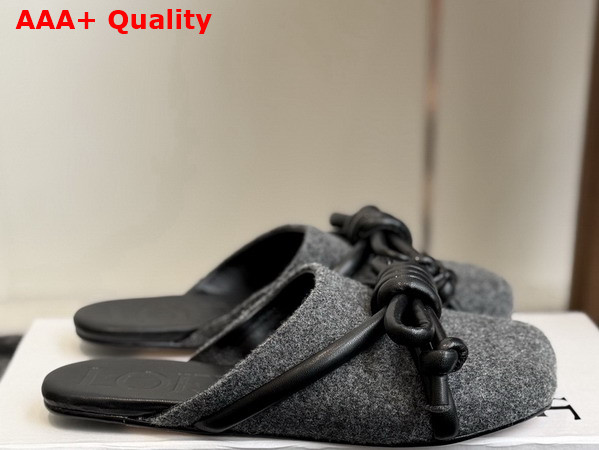 Loewe Flamenco Knot Mule in Grey Flannel Replica