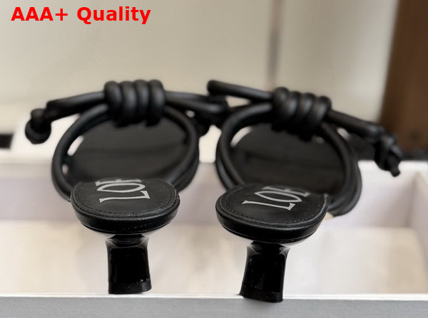 Loewe Flamenco Knot Sandal in Black Lambskin Replica