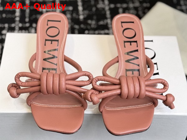 Loewe Flamenco Knot Sandal in Blush Lambskin Replica