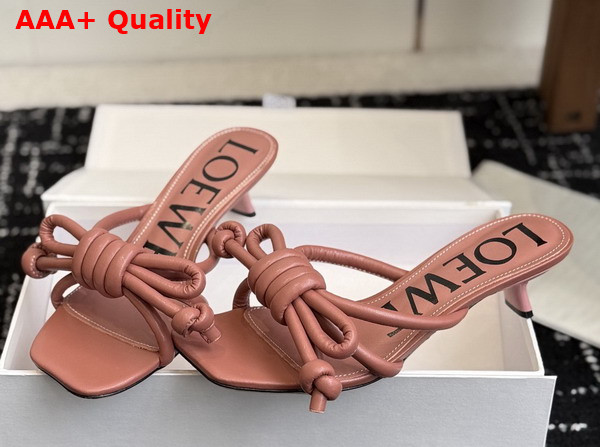 Loewe Flamenco Knot Sandal in Blush Lambskin Replica