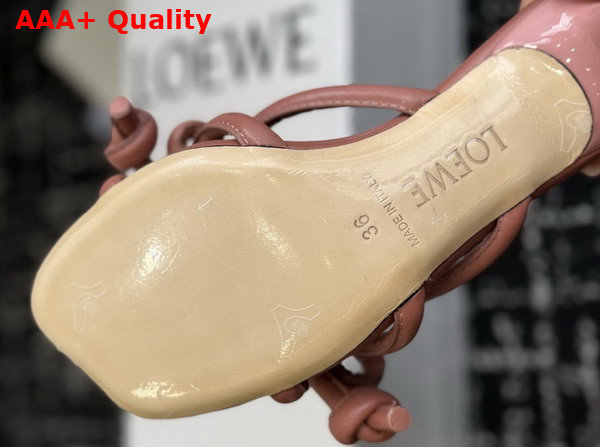 Loewe Flamenco Knot Sandal in Blush Lambskin Replica